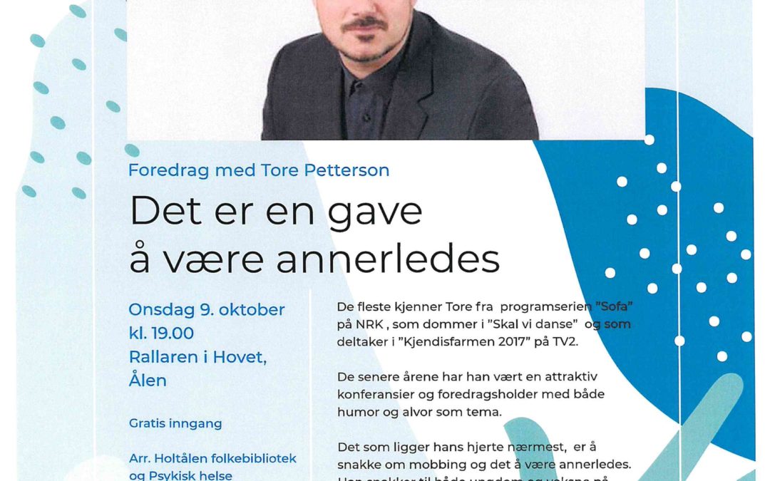 Foredrag med Tore Petterson i Rallaren, Hovet 9. oktober